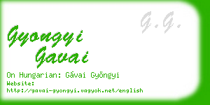 gyongyi gavai business card
