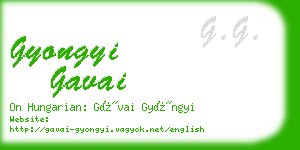 gyongyi gavai business card